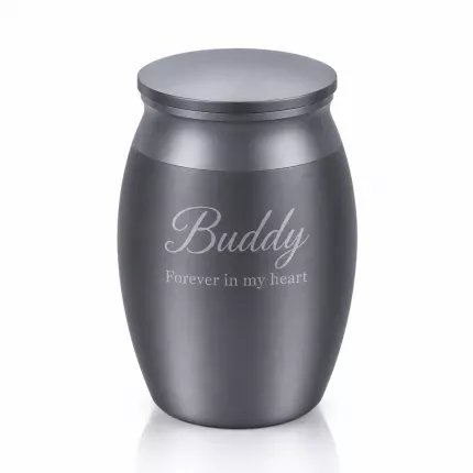 Personalized Pet Memorial Urn, Custom Engraved Keepsake Miniature Urn for Pet Ashes or Fur, 9 Colors, Sympathy Gift