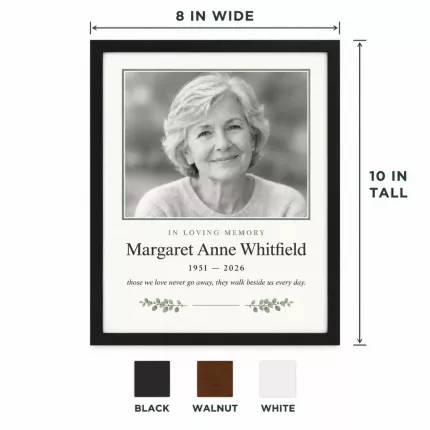 Memorial Picture Frame, Personalized Condolence Gift with Photo and Name, Custom Sympathy Photo Frame for Loss of Loved One image 5