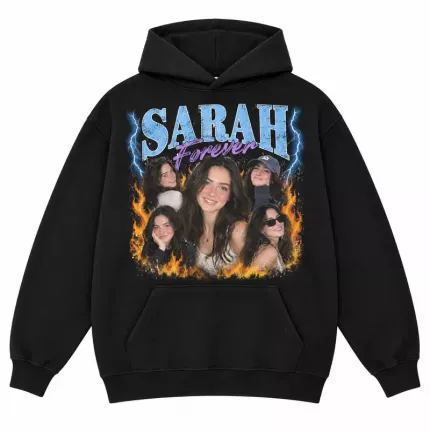 Custom Bootleg Sweatshirt with Your Photos, Personalized Hoodie with Custom Name, 90s Rap Tee Style Photo Collage Sweatshirt Gift | Trinmama