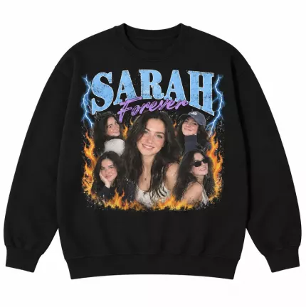 Custom Bootleg Sweatshirt with Your Photos, Personalized Hoodie with Custom Name, 90s Rap Tee Style Photo Collage Sweatshirt Gift | Trinmama image 2