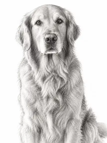 Custom Pencil Sketch Picture Frame, Personalized Photo to Sketch Pet Portrait Canvas Print, Dog Cat Portrait Wall Art | Trinmama image 4