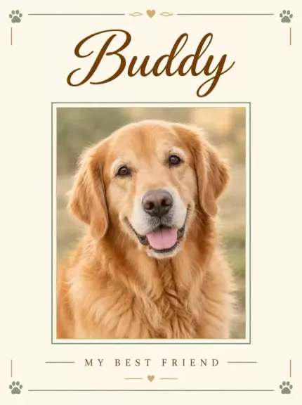Personalized Pet Memorial Picture Frame, Custom Dog Cat Photo Name Canvas Print, Sympathy Keepsake Gift for Loss of Pet image 4