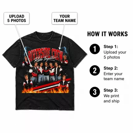 Custom Team Bootleg Tee with Squad Photos, Personalized Group Name Shirt, 90s Bootleg-Style Team Photo T-Shirt | Trinmama image 7