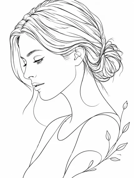 Custom Minimalist Line Art Picture Frame, Personalized Photo to One Line Drawing Portrait Canvas Print, Modern Minimal Line Art Wall Decor Gift | Trinmama image 4