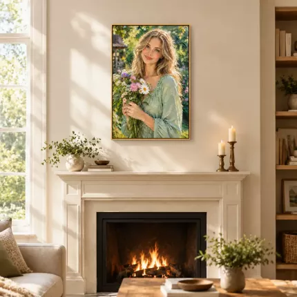 Custom Impasto Picture Frame, Personalized Photo to Impasto Oil Painting Portrait Canvas Print, Textured Art Wall Decor Gift | Trinmama image 2